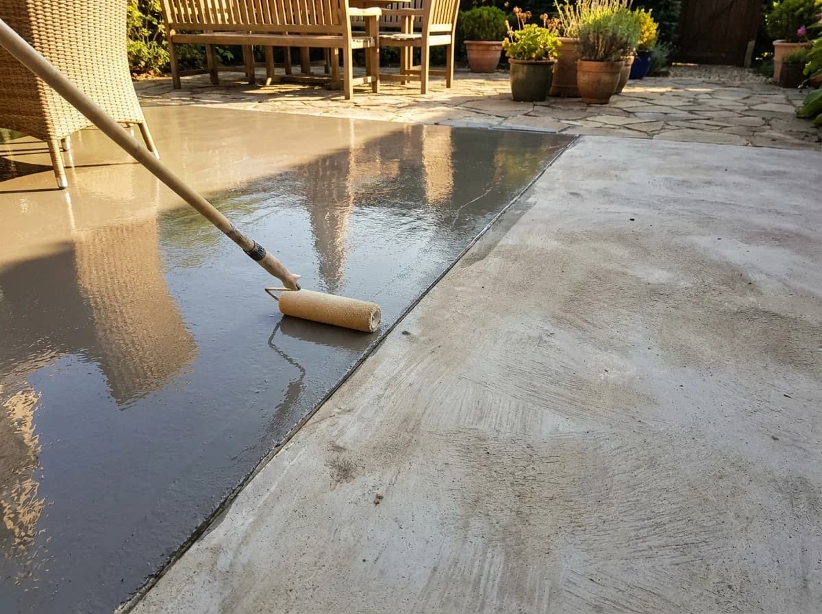 Concrete sealant application in West Alabama